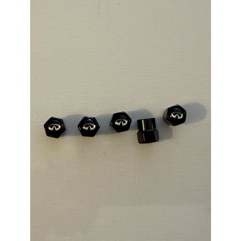 Infinity Valve Stem Caps in Black Set of 5 NWT